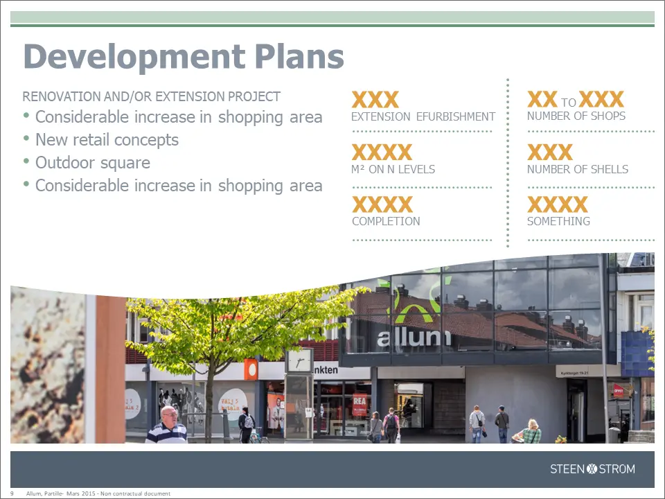 PowerPoint presentation för Allum köpcenter